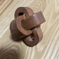 thumbnail image 4 of Wood Knot Decor Small 3-Link Wood Chain Link Coffee Table Hand Carved Moder, 4 of 8