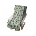 thumbnail image 4 of Irish Soft Flannel Fleece Throw Blanket, 4 Leaf Shamrock Clover Flowers Dotted Dashed Lines National Culture Artwork, Cozy Plush for Indoor and Outdoor Use, 50" x 60", White Green, by Ambesonne, 4 of 6