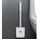 thumbnail image 1 of Escobilla de baño de silicona, limpieza profunda del baño, escobilla de silicona con mango de plástico antideslizante, cerdas flexibles de secado rápido (gris), 1 of 3