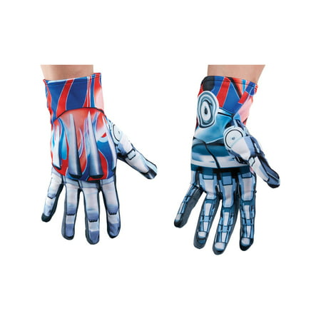 Mens Transformers The Last Knight Optimus Prime Gloves Costume Accessory