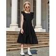 thumbnail image 6 of Arshiner Tween Girl Summer Dresses Easter Graduation Tie Back Flutter Sleeve Maxi Dress, 6 of 6