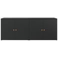thumbnail image 2 of vidaXL Armoire de Rangement de Jardin Noire 198x55,5x80 cm en Rotin Poly, 2 of 5