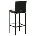 thumbnail image 4 of vidaXL 7 Piece Outdoor Bar Set with Cushions Poly Rattan Black, 4 of 5