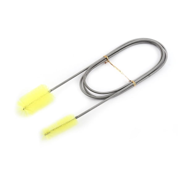 Aquarium Fish Tank Air Tube Hose Cleaner Tube Clean Brush Cleaning Brush for Water Pipe Flexible Double Tube Cleaning Brush Pipe Fish Tank Brush Spring Clean Brush[yellow]