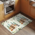 thumbnail image 4 of 2x3 Washable Entryway Rug, Children's Day Non-Slip Area Rug for Front Door Kitchen Bathroom, Cartoon Animal Elephant Zebras Fox Giraffe Leaf Beige Indoor Floor Mat for Home Decor, 4 of 9