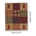 thumbnail image 2 of Yardvibe 4th of July Vintage Blanket, 27.55x39.37 Inch Independence Day Five-Pointed Star Checkered Print Flannel Blanket, Patriotic Retro Throw Blanket for Home Bedroom (A), 2 of 6