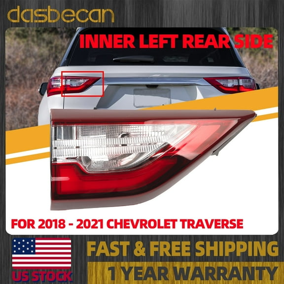 Dasbecan Left Driver Side Inner Tail Light Lamp For Chevrolet Traverse 2018-2021 #85164974 84835392 84482360 84616090