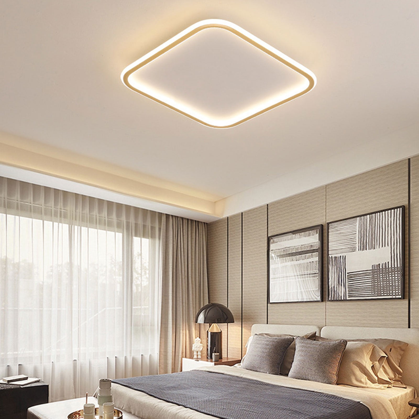 45W 50*50*4.5cm Ceiling Lamp Adjustable Dimmable Ceiling Light Fixture Indoor for Lighting Children's Rooms Living Rooms Dining Rooms