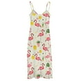 thumbnail image 5 of Flamingo Pattern Sleeveless Dress Woman Fashion Long Dresses Women's Summer Suit Dress Summer 2025 Women, 5 of 7