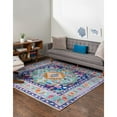 thumbnail image 5 of Unique Loom Timeless Collection Area Rug - Philip (7' 6" Square Blue/Blue), 5 of 7