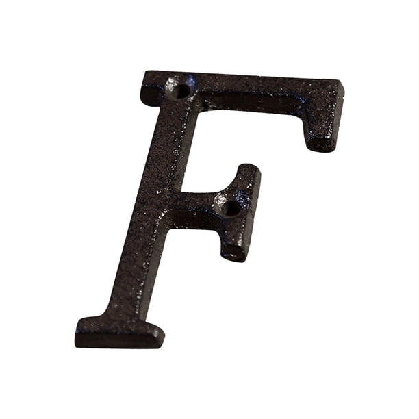 Aleación de Hierro Forjado Diy Casa Letra Y Número Conjunto, 26 Letras Inglesas con Tornillos para la Decoración de la Tienda de Jardín Al Aire Libre, Estilo Industrial Retro Números de la Casa Person