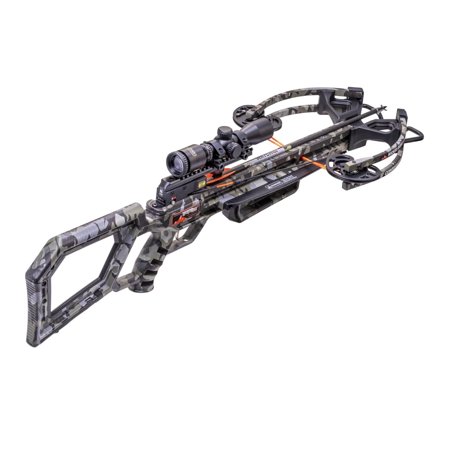 Pre-Owned Wicked Ridge Commander M1 Lightweight and Compact Profile Crossbow with Rope-Sled and Fully Coated 4X Multi-Line Scope (Peak Camo )