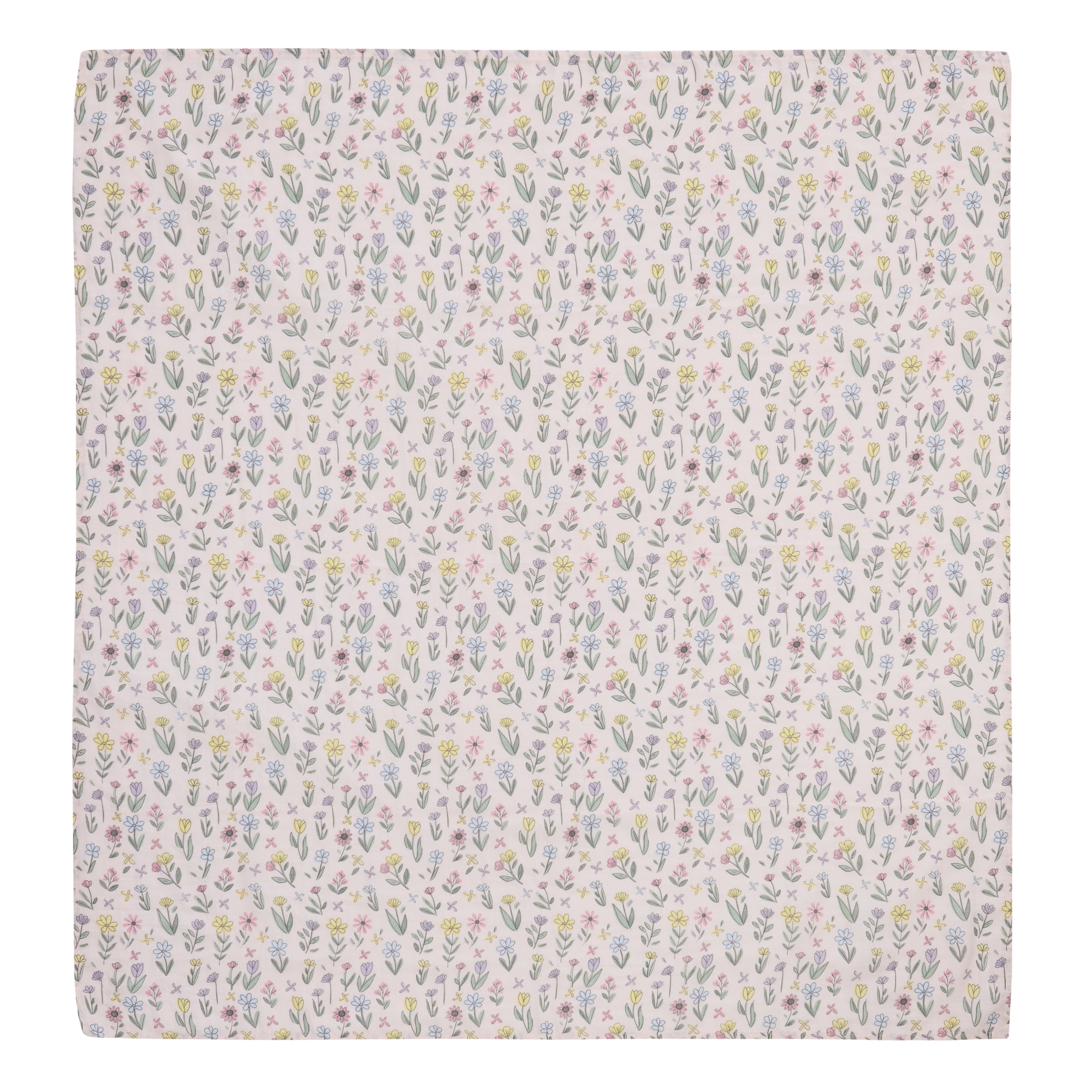 Parent's Choice Muslin Extra Large Swaddle Blankets, 3-Pack, Floral Pink and Yellow, Infant Girl, 100% Cotton