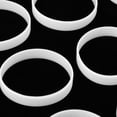 thumbnail image 4 of 2-3 del paquete 12 Piezas Brazalete Blanco Caucho de Silicona Blanco Cola Pulseras deportivas en blanco, 4 of 8