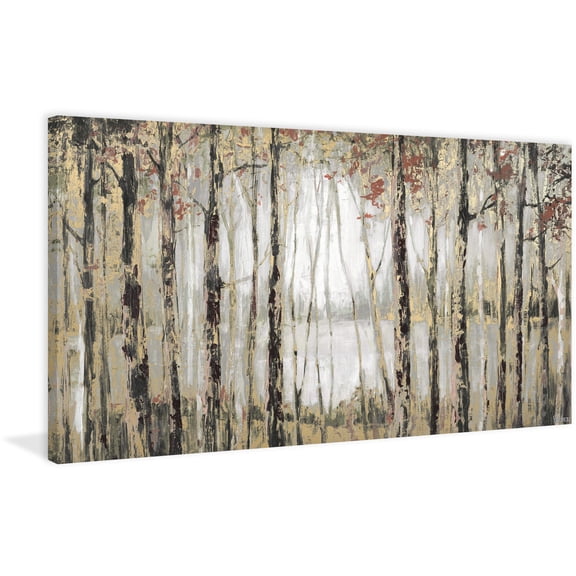 Parvez Taj "Autumn Lake" Painting Print on Wrapped Canvas