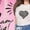 HEATHER PINK, variant on Barbie - Yearbook Scribble - Youth Girls Fitted Short Sleeve T-Shirt