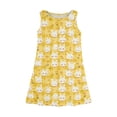thumbnail image 3 of LTTVQM Girls Easter Dress 2026 Egg Bunny Graphic Cute Sleeveless Sundress Casual Crewneck Midi Dresses Vacation A-Line Dresses Yellow 9-10 Years, 3 of 5