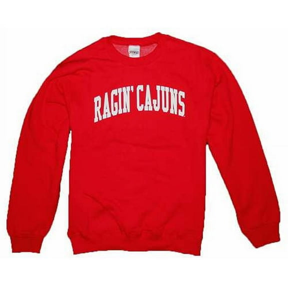 Louisiana Lafayette Ragin' Cajuns Crewneck Sweatshirt, Red