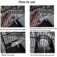 thumbnail image 4 of ER Comedero para pájaros colgante de acero inoxidable, 2 piezas, comedero para pájaros con soporte de clip para loros, periquitos, cacatúas y agapornis (4,4 cm/5,5 cm, dos piezas) Excelente Rendimiento, 4 of 5