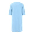 Cotton Dress with Pockets Fashion Dress Cotton Linen Retro V-Neck