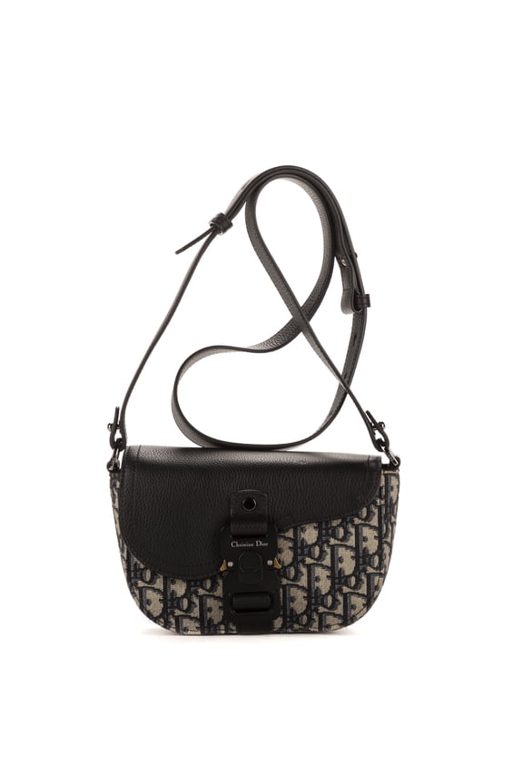 Pre-Owned Dior Beige Saddle Pouch Shoulder Bag Oblique canvas