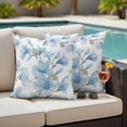 thumbnail image 6 of Outdoor Waterproof Pillow Covers Watercolor Magnolia Flower Decorative Throw Pillow Protectors,Pillowcase Cushion Cases for Patio Sofa Garden Couch,16x16in,Pack of 2, 6 of 14