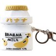thumbnail image 1 of AirPods 1/2 Case, Creative Drink Milk Yoghurt Bottle Shape TPU Silicone Cover Protective AirPods Case Skin for Apple AirPods 1&2 +Keychain -Yellow Ban, 1 of 4