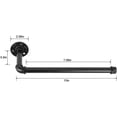 thumbnail image 3 of Wall-Mounted Industrial Pipe Paper Towel Holder, Black, 3 of 7
