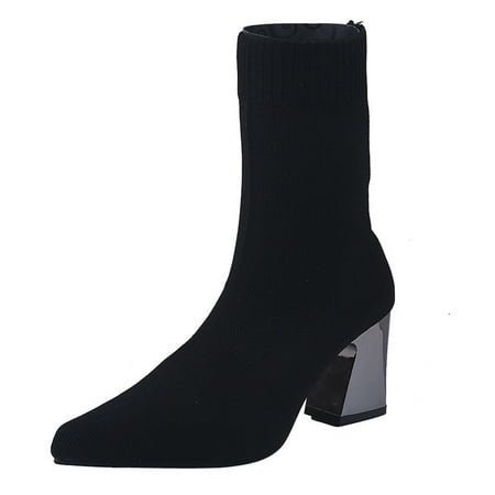 

adviicd Women s Dress Pumps Mid Calf Pointed Middle High Color Women Pumps Fashion SlipOn Women Narrow Calf Pumps