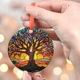 thumbnail image 4 of Tree of Life Glass Suncatcher  Handcrafted Ornament Panel with Vibrant Leaves and Glowing Sunset Design for Window or Home Decor, 2025, Holiday 2025, Holiday Decoration,, 4 of 5