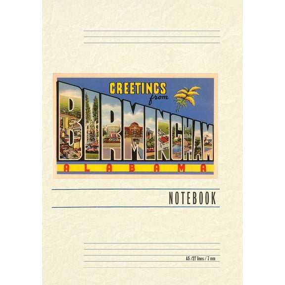Vintage Lined Notebook Greetings from Birmingham (Paperback)