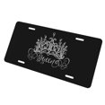 thumbnail image 3 of KAKALAD Hand Drawn Crown With Queen Aluminum Universal Car Vehicles License Plate 6" x 12" (4 Holes), 3 of 9