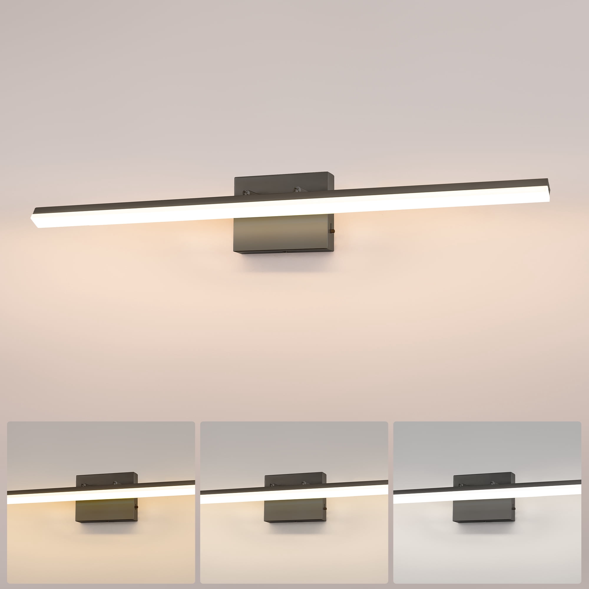 YANSUN 39.4 in LED Dimmable Light Bar, 3CCT Dimmable Super Slim Lighting Fixture for Bathroom & Makeup Vanity
