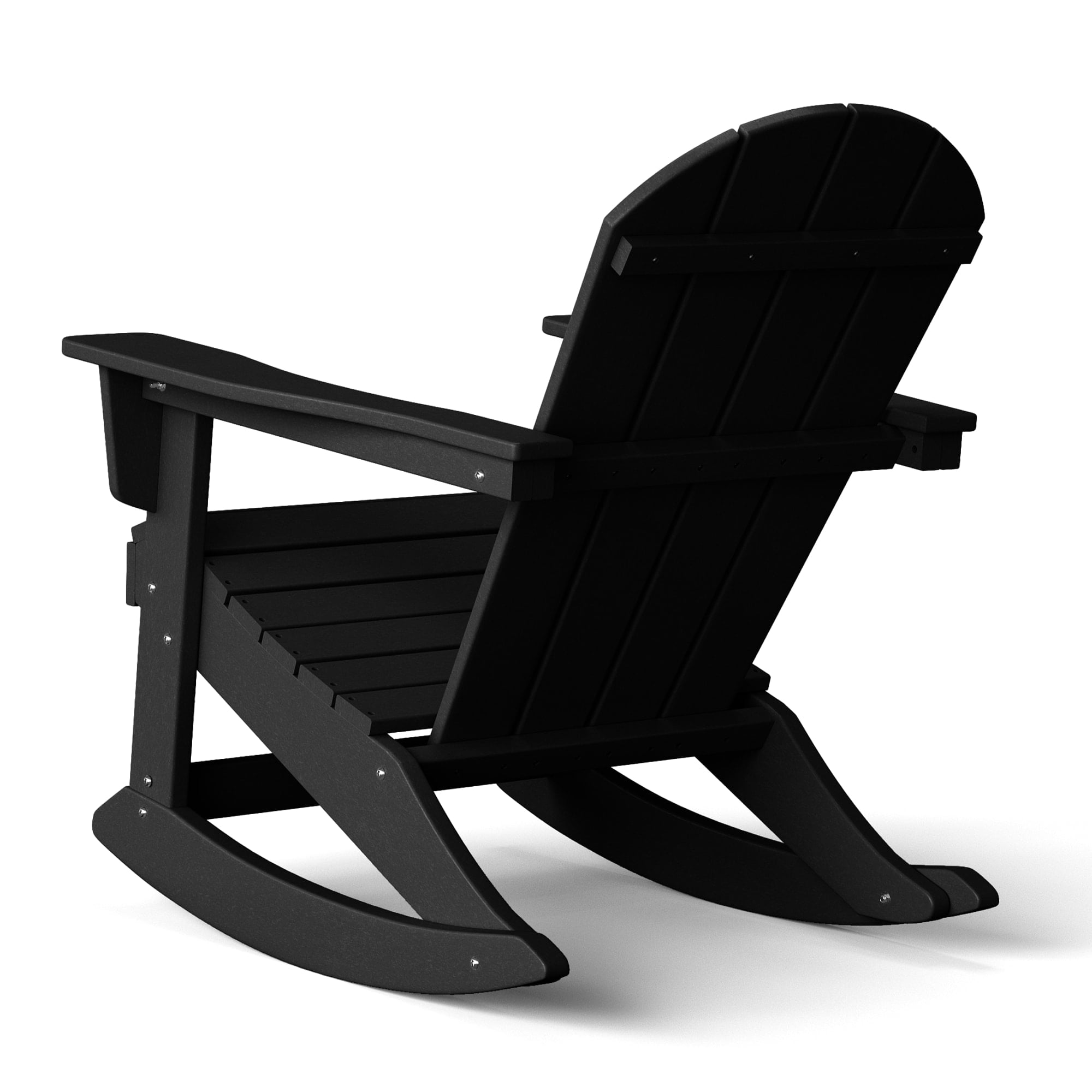 WestinTrends Malibu Outdoor Patio Porch Rocking Adirondack Chair (Set of 2), Black