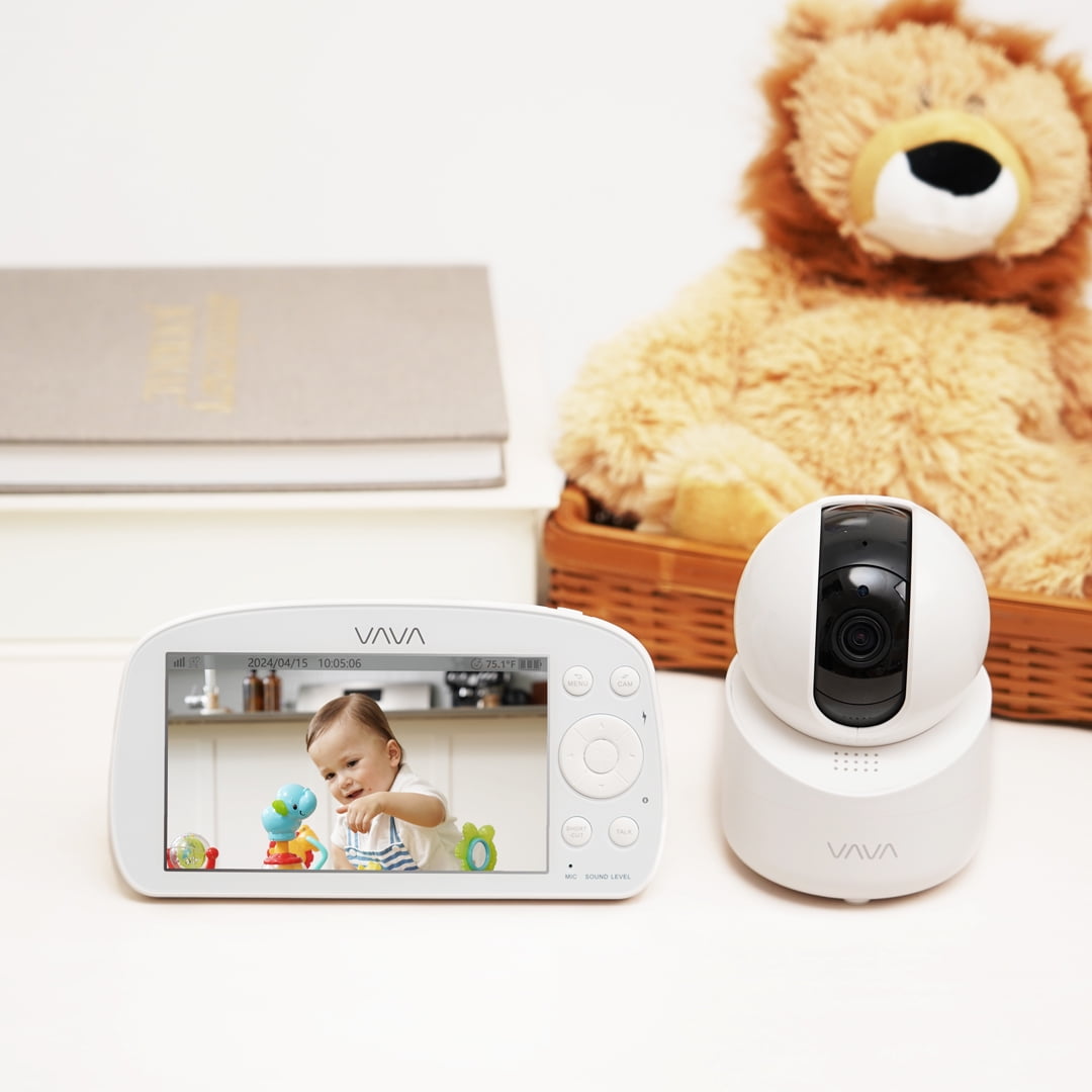 VAVA 5.5" 720P HD Video Baby Monitor with Night Vision, Zoom/Pan/Tilt, and 2-Way Audio, New