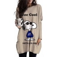 thumbnail image 3 of 2024 Nueva camiseta de manga larga con cuello redondo y bolsillo para mujer, camiseta informal elegante con estampado de Snoopy, ropa de calle larga para mujer, 3 of 4