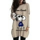 thumbnail image 3 of 2024 Nueva camiseta de manga larga con cuello redondo y bolsillo para mujer, camiseta informal elegante con estampado de Snoopy, ropa de calle larga para mujer, 3 of 4