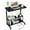 Black, variant on IVV Mobile Standing Desk, Height-Adjustable Computer Desk with Charging Station, Hanging Hooks and Storage Shelves, Portable Rolling Laptop Table, 31.5" Small Standing Desk Drawing Desk (Black)