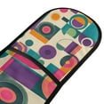 thumbnail image 4 of Yayeee Double Oven Mitt Kitchen Heat Resistant Baking 35" x7" Quilted Glove, Purple Geometric, 4 of 6