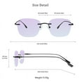 thumbnail image 5 of LifeArt Pure Titanium Frame Glasses/Blue Light Blocking Reading Glasses, Reduce Eyestrain, Stylish for Men and Women(Black,+3.00 Magnification), 5 of 5