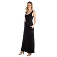 thumbnail image 3 of Maternity Scoop Neck Sleeveless Pocket Maxi Dress, 3 of 5
