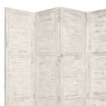 thumbnail image 2 of Wooden 4 Panel Foldable Floor Screen with Textured Panels, White, 2 of 2
