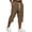 Brown, variant on Men's Baggy Sweat Shorts Cotton Long Below Knee Fleece Capri Shorts Athletic Casual 3/4 Pants with Pockets,2XL