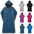 thumbnail image 1 of Toalla con capucha de microfibra para hombre y mujer, bata de secado rápido para nadar, Playa, viaje, bata de baño, albornoz, Poncho para Surf, Sauna y Playa, 1 of 5