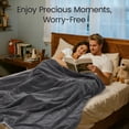 thumbnail image 5 of Grey 60" x 80" Pet-Friendly Waterproof Throw Blanket for Bed and Couch, 5 of 8