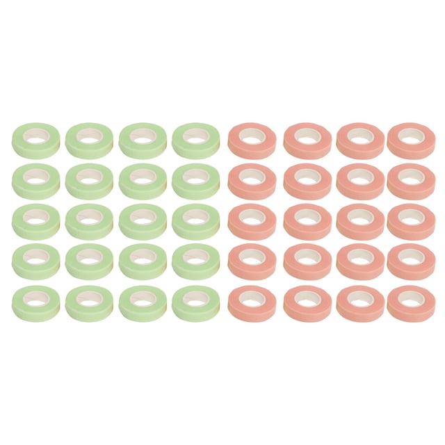 Cinta autoadhesiva transpirable para extensiones de pestañas, 40 unidades, para salón de belleza, color rosa y verde