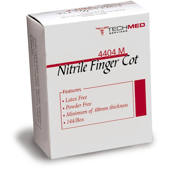 DDI 2169522 TechMed Nitrile Finger Cot Medium 144 Count Case of 3