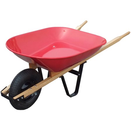 - United General WH89685 4 Cubic Feet 20 Gauge Steel Tray Wheelbarrow
