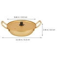 thumbnail image 2 of LOLIPPYY Korean Style Noodle Bowl Aluminum Heating Pot Golden 1Set, 2 of 7