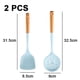 thumbnail image 2 of Juego de utensilios de cocina de 2 piezas, silicona antiadherente resistente al calor, sin BPA, utensilios de cocina con mango de madera maciza, 2 of 5